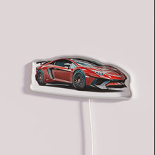 Load image into Gallery viewer, Unique Cartoon LED Neon Sign for Lamborghini Aventador SV Enthusiasts Only