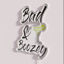 Load image into Gallery viewer, Vibrant Neon Bar Sign with Bad and Boozy RGB Lighting