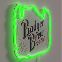Load image into Gallery viewer, Retro Wisconsin brewing nostalgia with vibrant RGB neon signs