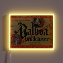 Load image into Gallery viewer, Vintage Inspired Balboa Bock Beer Distressed Neon Sign Bar Decor