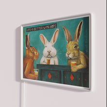 Load image into Gallery viewer, Vibrant bar hopping decor with customizable RGB color changing neon signs.