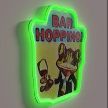 Load image into Gallery viewer, Vibrant LED bar hoppin' neon sign for your nightlife passion