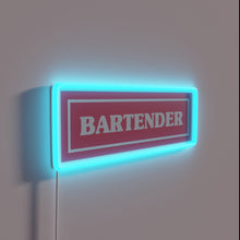 Load image into Gallery viewer, Neon bartender decoration sign with colorful rgb lighting effects