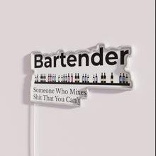 Load image into Gallery viewer, Vibrant Neon Bartender Decor Quote Sign for Cocktail Enthusiasts Bar