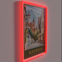 Load image into Gallery viewer, Vibrant digital art poster of Bavaria's scenic beauty in neon