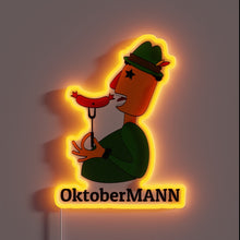 Load image into Gallery viewer, Bavarian tradition meets vibrant nightlife in this colorful Oktoberfest sign