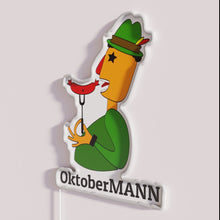 Load image into Gallery viewer, Bavarian-themed Neon Oktoberfest Party Sign in Vibrant Colorful RGB Lights