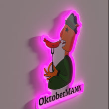 Load image into Gallery viewer, Bavarian heritage meets modern glow with vibrant Oktoberfest man neon