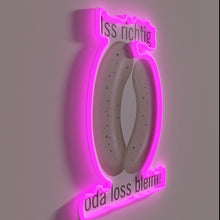 Load image into Gallery viewer, Authentic German-inspired veal sausage diner decor with vibrant color accents