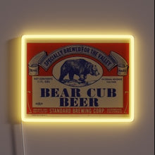 Load image into Gallery viewer, Add fun to your bar with this bear cub beer sign