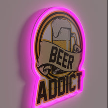 Load image into Gallery viewer, Addictive Beer Lover RGB Neon Sign for Your Bar Home