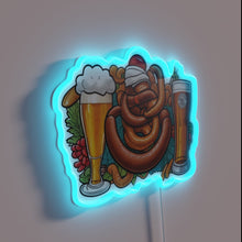 Load image into Gallery viewer, Neon beer and sausage signs for your pub or home.