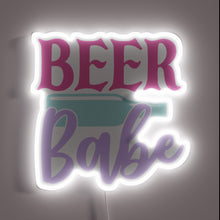 Load image into Gallery viewer, Vibrant LED neon sign featuring a seductive beer babe design.