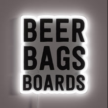 Load image into Gallery viewer, Neon LED illuminated beer league scoreboard and bag toss sign