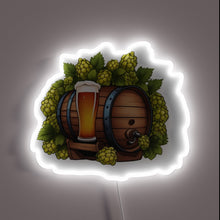 Load image into Gallery viewer, Vibrant Beer Barrel Hops Neon Sign Lighting Bar Pub Decor