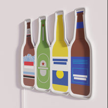 Load image into Gallery viewer, Vintage Beer Bottle Retro Neon Sign with RGB Colorful Lighting