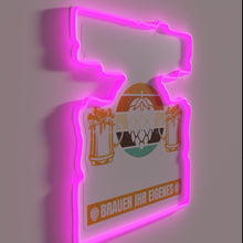 Load image into Gallery viewer, RGB Neon Sign: Real Men Brew Master Brewers Since Ever