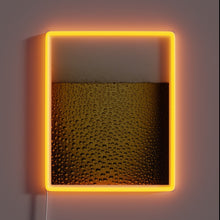 Load image into Gallery viewer, Colorful beer bubbles glow in bright RGB neon sign design.