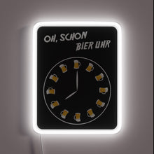 Load image into Gallery viewer, RGB Neon Sign that Displays Time in Beer Style Format