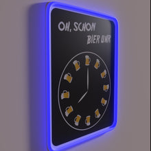 Load image into Gallery viewer, Neon beer clock with adjustable color change option available