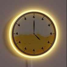 Load image into Gallery viewer, RGB Neon Sign: Brewing Time with Colorful Clock Accents Inside