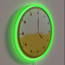 Load image into Gallery viewer, RGB Neon Bar Clock Sign in Bold Beer Font Design