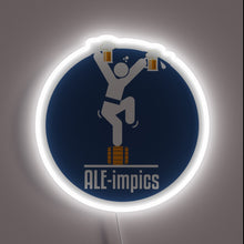 Load image into Gallery viewer, Neon illuminated beer festival and Olympic Games celebration signage decoration.