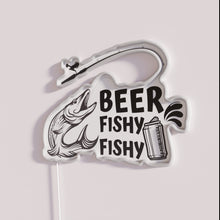 Load image into Gallery viewer, Eye-catching LED beer bar decor with fishy theme and numbers.