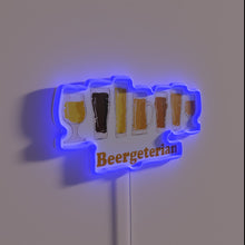 Load image into Gallery viewer, RGB Neon Sign for Beer Lovers Who are Vegetarian Friendly