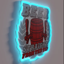 Load image into Gallery viewer, Retro style bar decor with illuminated beer tap sign