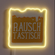 Load image into Gallery viewer, Neon-lit outdoor gathering essentials with beer glass and barrel charm.