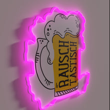 Load image into Gallery viewer, Neon bar decor with colorful RGB LED beer signs and tables