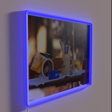 Load image into Gallery viewer, Neon illuminated beer garden themed welcome sign with color changing lights.