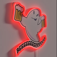 Load image into Gallery viewer, Neon beer ghost bar decor with customizable color changing lights