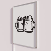 Load image into Gallery viewer, Colorful neon bar decoration with beer glasses and vibrant lights