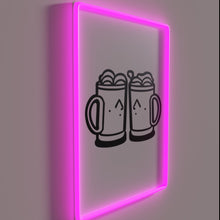 Load image into Gallery viewer, Neon Beer Glasses Sign with Vibrant RGB LED Illumination Design