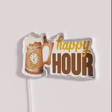 Load image into Gallery viewer, RGB Neon Happy Hour Sign for Your Bar or Pub