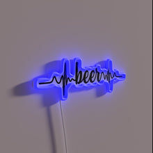 Load image into Gallery viewer, Modern Bar Decor with Ironic 'Beer Heartbeat' ECG Design Sign