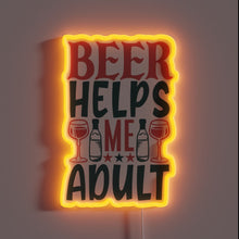 Load image into Gallery viewer, Personalized bar decor for embracing adulthood with a good beer.