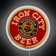 Load image into Gallery viewer, Beer Irons City RGB neon sign white