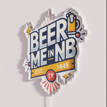 Load image into Gallery viewer, Neon beer bar sign with customizable colors for New Brunswick