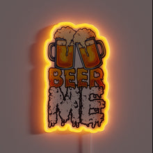 Load image into Gallery viewer, Beer Me Two Glasses RGB Neon Sign Bar Decor