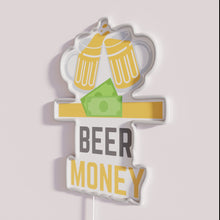 Load image into Gallery viewer, Neon Beer Money Sign, Perfect Gift for Party Lovers Everywhere