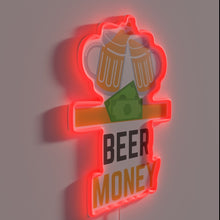 Load image into Gallery viewer, Neon Sign: Beer Money Funded Nights Ahead Home Bar Decor Statement