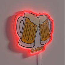 Load image into Gallery viewer, Neon beer sign with customizable colors and playful drinking sentiment