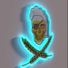 Load image into Gallery viewer, Neon RGB Lighted Pirate Skull Beer Sign for Home Bars