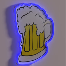 Load image into Gallery viewer, Eye-catching RGB neon sign featuring an iconic beer mug design.