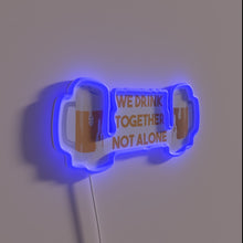 Load image into Gallery viewer, Celebrate friendship with vibrant Beer Mugs We Drink Together neon.