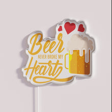 Load image into Gallery viewer, Neon beer bar decor quote sign with colorful LED accents