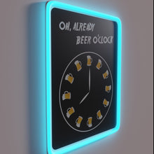 Load image into Gallery viewer, Customizable beer-themed neon sign with colorful RGB glow effects available.
